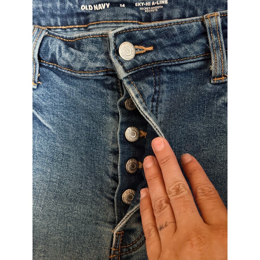 Old Navy Higher High-Rise Sky-Hi A-Line Secret Smooth Pockets Size 14 - Picture 2 of 6